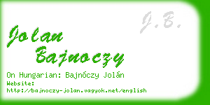 jolan bajnoczy business card